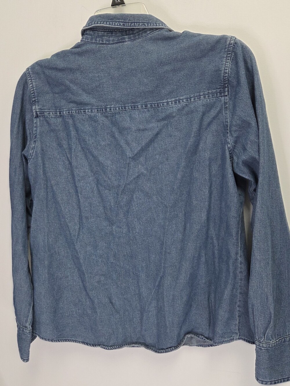 Vintage Holiday Editions Embroidered Halloween Denim Chambray Shirt Size Large - Picture 6 of 6
